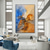 cheap Abstract Paintings-Handmade Oil Painting Canvas Wall Art Decor Abstract Colored Mountain Painting Original Landscape Painting for Home Decor With Stretched Frame/Without Inner Frame Painting