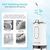 abordables Brosse à Dents Électronique-hydropulseur sans fil dentaire irrigateur oral hydropulseur portable pour les dents avec réservoir amovible de 220 ml rechargeable ipx7 étanche à l'eau nettoyant pour dents avec 3 modes 4 conseils pour les voyages en famille