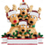 abordables Adornos para el árbol de Navidad-decoraciones para árboles de navidad familia de renos linda pareja ciervos brillantina sombrero de navidad tradicional rudolph surtido colgante de navidad lindo ciervo festivo regalo de invierno