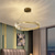 billiga Ljuskronor-led taklampor cirkel rund design 60/80 cm flush mount 1-ljus ring dimbar aluminiummålad finish lyxig modern stil matsals taklampor sovrum