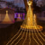 billige LED Strip Lamper-Stjerne Snorlys Utendørs Dekorasjoner 9X2M 180LED Vannfall Tre Feelys med Topp Stjerne Girlander Hagefest Høytid Fargerikt Lys AC220V EU-stikk