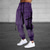 cheap Graphic Sweatpants-Men&#039;s Sweatpants Joggers Trousers Drawstring Elastic Waist Ribbon Graphic Prints Comfort Breathable Sports Outdoor Casual Daily Cotton Blend Terry Streetwear Designer Red Purple Micro-elastic