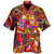 tanie Koszule hawajskie-Męskie Koszula Koszula hawajska Graficzny Kreskówki Hawajskie Aloha Wzór Wieczorne czarny / biały Czerwony Niebieski Fioletowy Tęczowy Nadruk Codzienny Święto Krótki rękaw Przycisk w dół Nadruk Odzież