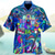 tanie Koszule hawajskie-Męskie Koszula Koszula hawajska Graficzny Kreskówki Hawajskie Aloha Wzór Wieczorne czarny / biały Czerwony Niebieski Fioletowy Tęczowy Nadruk Codzienny Święto Krótki rękaw Przycisk w dół Nadruk Odzież