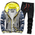 cheap Men-Men&#039;s Hoodies Set Black Blue Light Grey Gray Hooded Camo / Camouflage Zipper Pocket 2 Piece Sports &amp; Outdoor Daily Sports Sportswear Casual Thin fleece Winter Clothing Apparel Hoodies Sweatshirts
