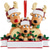 abordables Adornos para el árbol de Navidad-decoraciones para árboles de navidad familia de renos linda pareja ciervos brillantina sombrero de navidad tradicional rudolph surtido colgante de navidad lindo ciervo festivo regalo de invierno