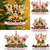 abordables Adornos para el árbol de Navidad-decoraciones para árboles de navidad familia de renos linda pareja ciervos brillantina sombrero de navidad tradicional rudolph surtido colgante de navidad lindo ciervo festivo regalo de invierno