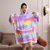 cheap Kigurumi Pajamas-Adults&#039; Character Oversized Hoodie Blanket Wearable Blanket With Pocket Milk Cow Leopard Onesie Pajamas Kigurumi Pajamas For Men and Women Carnival Masquerade Cartoon
