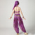 cheap Kids&#039; Dancewear-Belly Dance Kids&#039; Dancewear Top Side Draping Ruching Splicing Girls&#039; Performance Training Short Sleeve Natural Polyester Sequined