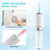 abordables Brosse à Dents Électronique-hydropulseur sans fil dentaire irrigateur oral hydropulseur portable pour les dents avec réservoir amovible de 220 ml rechargeable ipx7 étanche à l'eau nettoyant pour dents avec 3 modes 4 conseils pour les voyages en famille
