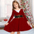 cheap Dresses-Kids Girls&#039; Christmas Dress Dress Snowflake Dress Animal Elk Snowflake Long Sleeve Casual Crewneck Adorable Daily Polyester Above Knee Casual Dress Swing Dress A Line Dress Fall Winter 3-10 Years