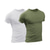 tanie Męskie koszulki casual-Męski zestaw 2 sztuk koszulka z okrągłym dekoltem tee jednolity kolor biały i niebieski biały zielony czarny + zieleń wojskowa granatowy + czarny ciemny szary + zieleń wojskowa drukuj casual wakacje odzież z krótkim rękawem odzież sportowa moda