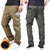 cheap Cargo Pants-Men&#039;s Cargo Pants Cargo Trousers Work Pants Zip Leg Solid Color Thermal Warm Fleece Lining Weekend Streetwear Casual Formal ArmyGreen Black