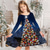 cheap Dresses-Kids Girls&#039; Christmas Dress Dress Snowflake Dress Animal Elk Snowflake Long Sleeve Casual Crewneck Adorable Daily Polyester Above Knee Casual Dress Swing Dress A Line Dress Fall Winter 3-10 Years