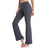 cheap Plain Leggings-Women&#039;s Yoga Pants Side Pockets Wide Leg High Waist Yoga Fitness Gym Workout Bottoms Dark Grey Navy Black Spandex Sports Activewear High Elasticity