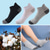 cheap Men&#039;s Socks-Men&#039;s 6 Pairs Socks Ankle Socks Running Socks Black White Color Cotton Solid Colored Casual Daily Sports Medium Spring, Fall, Winter, Summer Fashion Comfort