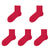 cheap Men&#039;s Socks-Men&#039;s 5 Pairs Socks Sport Socks / Athletic Socks Crew Socks Casual Socks Red Color Cotton Solid Colored Casual Daily Sports Medium Spring, Fall, Winter, Summer Fashion Comfort