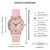 voordelige Quartz-horloges-Moederdag cadeau voor vrouwen horloge luxe casual kwarts legering horloge dames mode stijlvolle roestvrijstalen wijzerplaat casual armband leer polshorloge