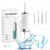 abordables Brosse à Dents Électronique-hydropulseur sans fil dentaire irrigateur oral hydropulseur portable pour les dents avec réservoir amovible de 220 ml rechargeable ipx7 étanche à l'eau nettoyant pour dents avec 3 modes 4 conseils pour les voyages en famille