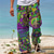 abordables pantalones estampados-Hombre Pantalones Pantalones de verano Pantalones de playa Correa Cintura elástica Bolsillo delantero Arco iris Estampados Comodidad Suave Casual Diario Moda Design Azul Piscina Verde Trébol