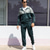 זול חליפת ריצה לגבר-בגדי ריקוד גברים אימונית סט קפוצ&#039;ונים 2חלקים ריצה אימון תרגיל בגדי ספורט לבוש אקטיבי שחור ירוק אודם