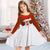 cheap Dresses-Kids Girls&#039; Christmas Dress Dress Snowflake Dress Animal Elk Snowflake Long Sleeve Casual Crewneck Adorable Daily Polyester Above Knee Casual Dress Swing Dress A Line Dress Fall Winter 3-10 Years