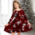 cheap Dresses-Kids Girls&#039; Christmas Dress Dress Snowflake Dress Animal Elk Snowflake Long Sleeve Casual Crewneck Adorable Daily Polyester Above Knee Casual Dress Swing Dress A Line Dress Fall Winter 3-10 Years