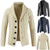 ieftine pulover cardigan pentru bărbați-Bărbați Pulover Bluza Pulover decupat Striat tricot cablu Tricotat Tricotat Culoare solidă Șal  Guler Contemporan modern Casual Purtare Zilnică Îmbrăcăminte Toamnă Iarnă Bleumarin Bej S M L