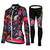 abordables Conjuntos de Ropa de Mujer-Mujer Manga Larga Maillot de Ciclismo con Mallas Invierno Malla Licra Poliéster Verde Negro Morado Flores Botánica Gracioso Bicicleta Camiseta / Maillot Medias / Mallas Largas Resistente a los rayos