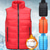 cheap Men&#039;s Active Outerwear-Men&#039;s Padded Hiking Vest Quilted Puffer Jacket Sleeveless Outerwear Trench Coat Top Outdoor Thermal Warm Windproof Breathable Quick Dry Winter Cotton Nylon Kong Lan Black Orange Work Hunting Ski