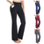 cheap Plain Leggings-Women&#039;s Yoga Pants Side Pockets Wide Leg High Waist Yoga Fitness Gym Workout Bottoms Dark Grey Navy Black Spandex Sports Activewear High Elasticity