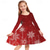 cheap Dresses-Kids Girls&#039; Christmas Dress Dress Snowflake Dress Tree Snowflake Long Sleeve Christmas Gifts Casual Crewneck Adorable Daily Polyester Above Knee Casual Dress Swing Dress A Line Dress Fall Winter 3-10