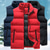 halpa Gilets-Miesten Puffer Vest Muodollinen tyyli Normaali Vapaa-aika Pidä lämpimänä Hengittävä Talvi Syksy Yhtenäinen väri Sininen Musta Rubiini Puffer takki