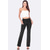 cheap Plain Leggings-Women&#039;s Yoga Pants Side Pockets Wide Leg High Waist Yoga Fitness Gym Workout Bottoms Dark Grey Navy Black Spandex Sports Activewear High Elasticity