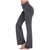 cheap Plain Leggings-Women&#039;s Yoga Pants Side Pockets Wide Leg High Waist Yoga Fitness Gym Workout Bottoms Dark Grey Navy Black Spandex Sports Activewear High Elasticity