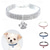 cheap Dog Collars, Harnesses &amp; Leashes-2 Pcs Dog Collars Chain for Small Medium Dogs Iced Out Crystal Stones Tennis Bling Collar Chain for Pet Puppy- Silver