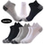 cheap Men&#039;s Socks-Men&#039;s 6 Pairs Socks Ankle Socks Running Socks Black White Color Cotton Solid Colored Casual Daily Sports Medium Spring, Fall, Winter, Summer Fashion Comfort