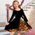 cheap Dresses-Kids Girls&#039; Christmas Dress Dress Snowflake Dress Tree Snowflake Long Sleeve Christmas Gifts Casual Crewneck Adorable Daily Polyester Above Knee Casual Dress Swing Dress A Line Dress Fall Winter 3-10