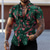 Недорогие Гавайские рубашки-Муж. Рубашка Графическая рубашка Рубашка Алоха Графика Листья Отложной Красный зеленый Черный Черныйлиловый Винный Красный 3D печать Для улицы Повседневные С короткими рукавами 3D Кнопка вниз Одежда