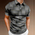 voordelige klassieke polo-Voor heren POLO Shirt Golfshirt Geometrie Strijkijzer Groen Zwart blauw Wijn Marine Blauw 3D-afdrukken Buiten Straat Korte Mouw Button-omlaag Afdrukken Kleding Modieus Casual Ademend