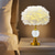cheap Table&amp;Floor Lamp-Pink Feather Table Lamp, Modern Bedside Light Iron Feather Lamp Bedroom Desk Night Light Lampshade Decorations