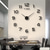 abordables Sculptures-Horloge murale lumineuse créative 3D, horloge silencieuse en acrylique phosphorescente pour décoration de salon