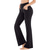 cheap Plain Leggings-Women&#039;s Yoga Pants Side Pockets Wide Leg High Waist Yoga Fitness Gym Workout Bottoms Dark Grey Navy Black Spandex Sports Activewear High Elasticity