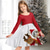 cheap Dresses-Kids Girls&#039; Christmas Dress Dress Snowflake Dress Animal Elk Snowflake Long Sleeve Casual Crewneck Adorable Daily Polyester Above Knee Casual Dress Swing Dress A Line Dress Fall Winter 3-10 Years