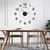 abordables Sculptures-Horloge murale lumineuse créative 3D, horloge silencieuse en acrylique phosphorescente pour décoration de salon