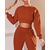 cheap Tracksuits-Women&#039;s Tracksuit Sweatsuit 2 Piece Athletic Winter Long Sleeve High Waist Breathable Soft Fitness Running Jogging Sportswear Activewear Solid Colored Black Orange Red