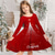 cheap Dresses-Kids Girls&#039; Christmas Dress Dress Snowflake Dress Animal Elk Snowflake Long Sleeve Casual Crewneck Adorable Daily Polyester Above Knee Casual Dress Swing Dress A Line Dress Fall Winter 3-10 Years