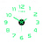 abordables Sculptures-Horloge murale lumineuse créative 3D, horloge silencieuse en acrylique phosphorescente pour décoration de salon