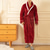 preiswerte Männer-Herren Morgenmantel Bademantel Einfarbig Modisch Einfach Plüsch Heim Polyester Flanell Komfort Warm Tiefer Ausschnitt Lange Robe Tasche Gürtel inbegriffen Winter Rote Marineblau