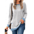 cheap Plain tee-Women&#039;s T Shirt Color Block Basic Long Sleeve Puff Sleeve Round Neck Regular Tops Valentine&#039;s Day Daily Print Black Army Green Red Light Brown Blue Fall &amp; Winter